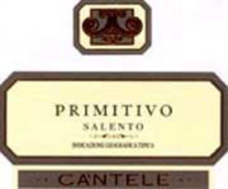 Cantele Primitivo 2003 Front Label