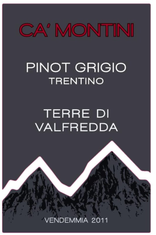 Ca' Montini Trentino Pinot Grigio 2011 Front Label