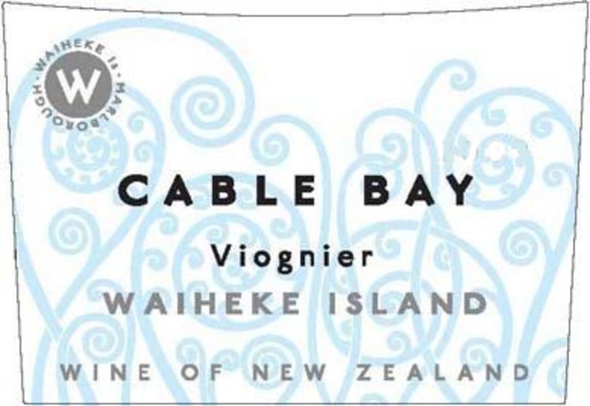 Cable Bay Vineyards Viognier 2015 Front Label