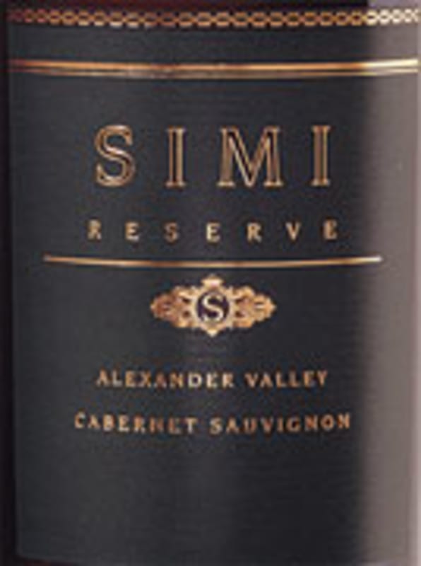 Simi Reserve Cabernet Sauvignon 2001 Front Label