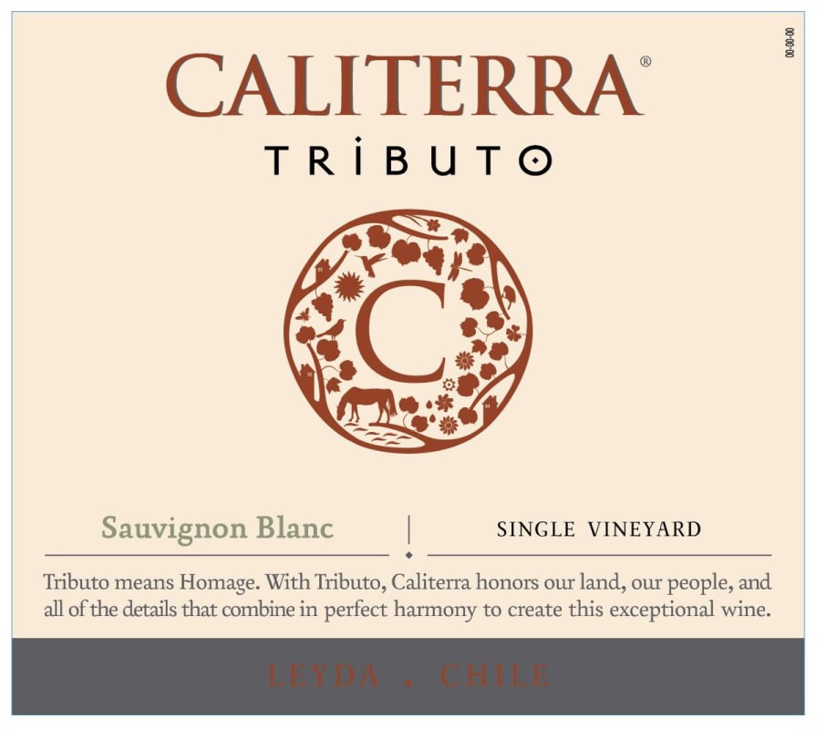 Caliterra Tributo Single Vineyard Sauvignon Blanc 2015 Front Label