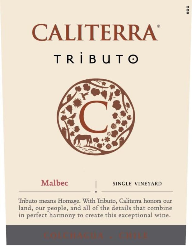 Caliterra Tributo Single Vineyard Malbec 2012 Front Label