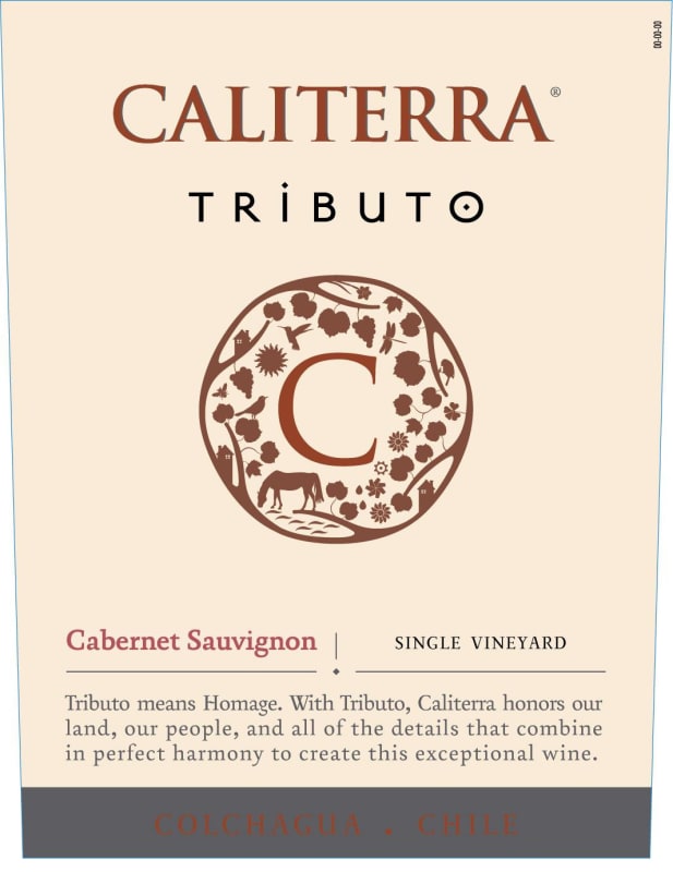 Caliterra Tributo Single Vineyard Cabernet Sauvignon 2013 Front Label