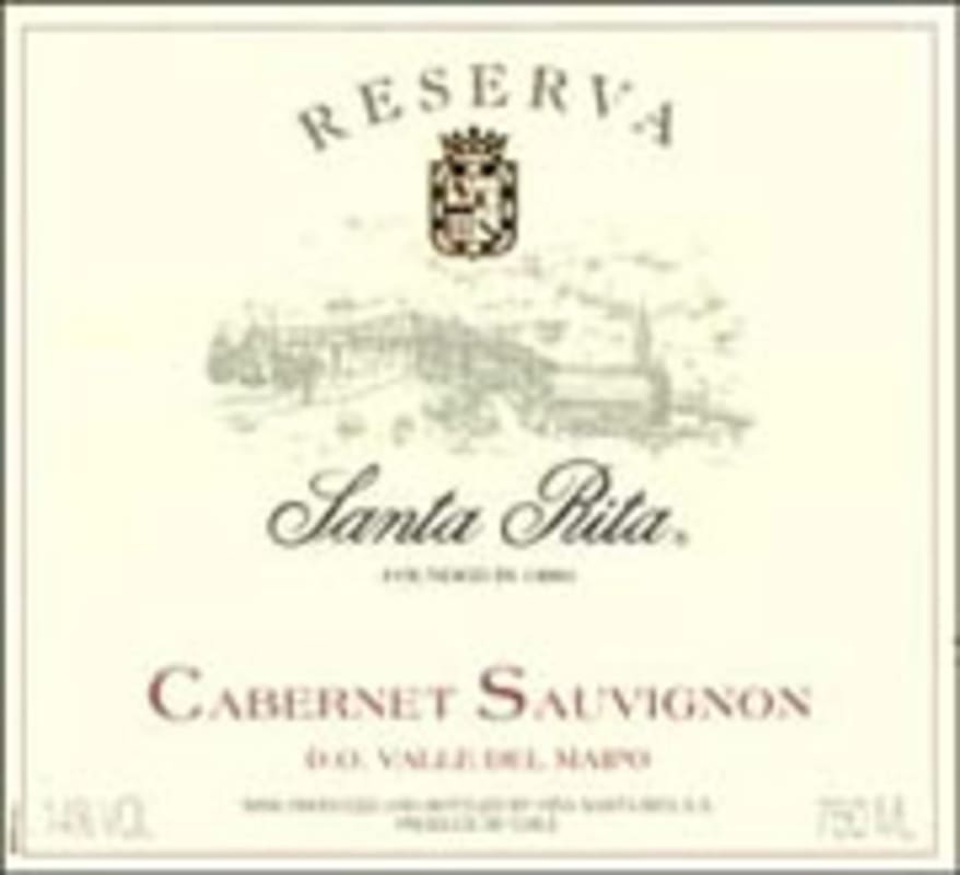 Santa Rita Reserva Cabernet Sauvignon 2003 Front Label
