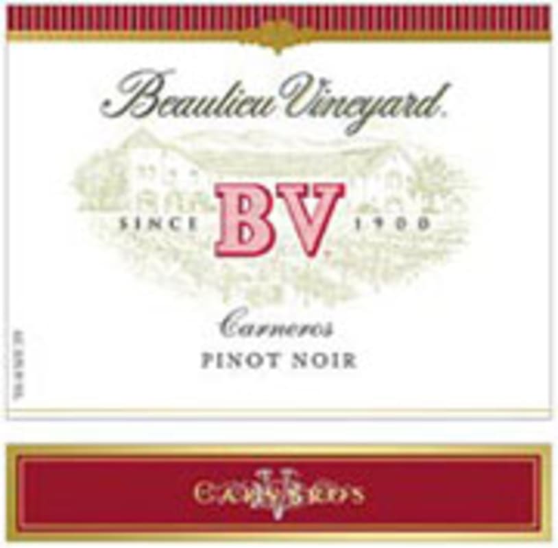 Beaulieu Vineyard Carneros Pinot Noir 2001 Front Label