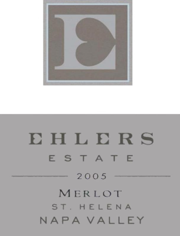 Ehlers Estate Merlot 2005 Front Label