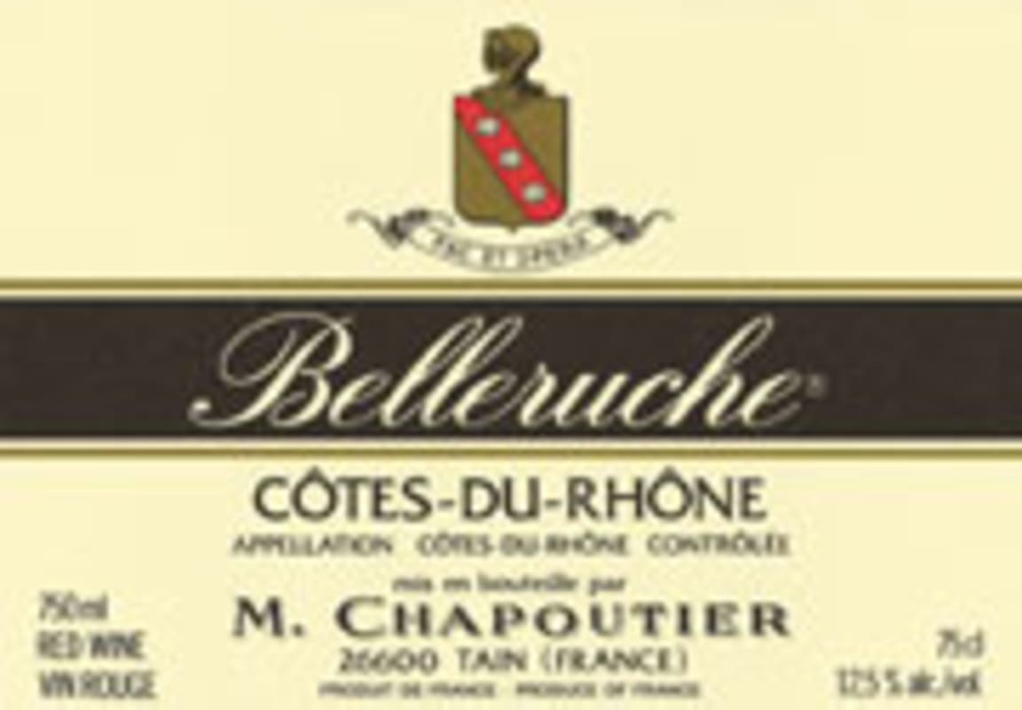 M. Chapoutier Cotes du Rhone Belleruche Rouge 2003 Front Label