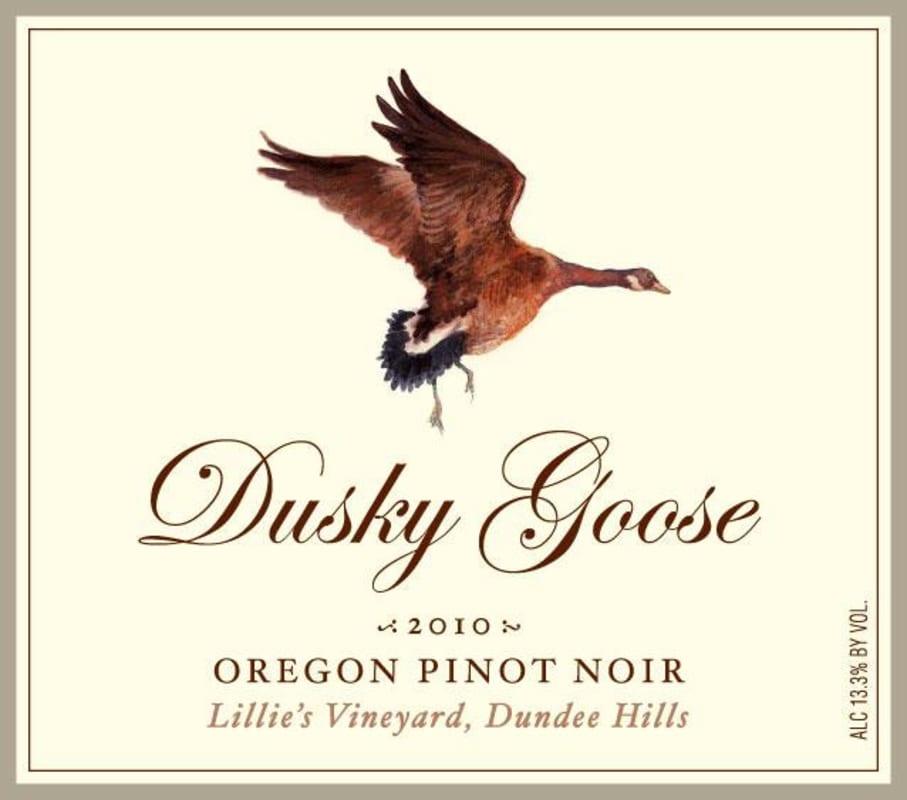 Dusky Goose Rambouillet Vineyard Pinot Noir 2010 Front Label