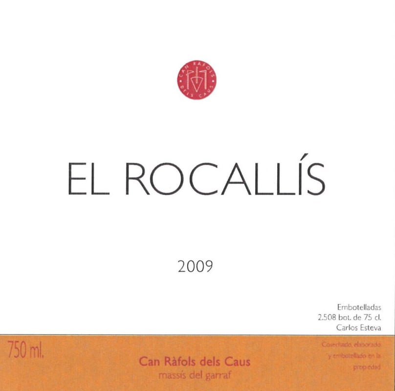 Can Rafols dels Caus El Rocallis 2009 Front Label