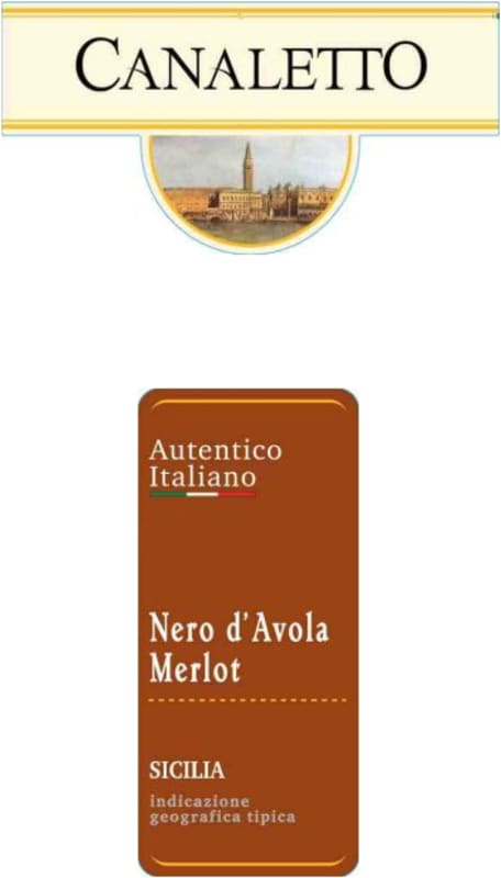 Canaletto Nero d'Avola - Merlot 2008 Front Label