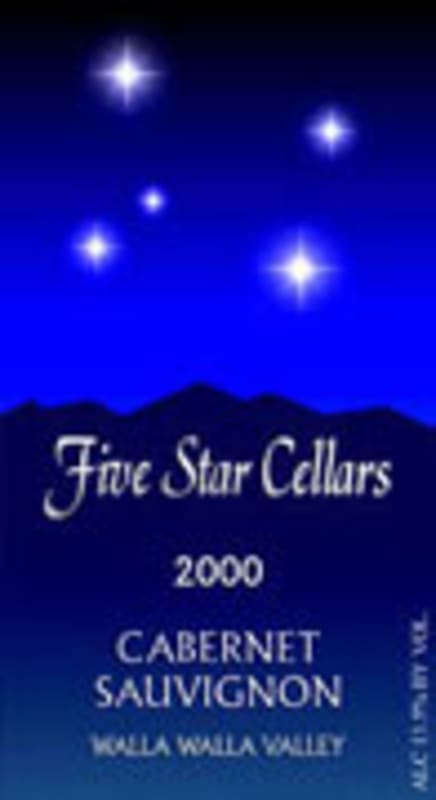 Five Star Cellars Cabernet Sauvignon 2002 Front Label