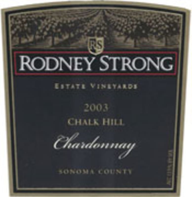 Rodney Strong Chalk Hill Chardonnay 2003 Front Label