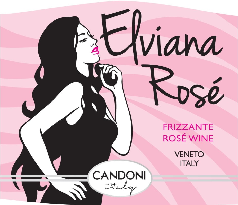 Candoni Elviana Frizzante Rose Front Label