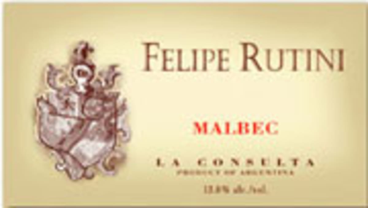 Rutini Malbec 2003 Front Label