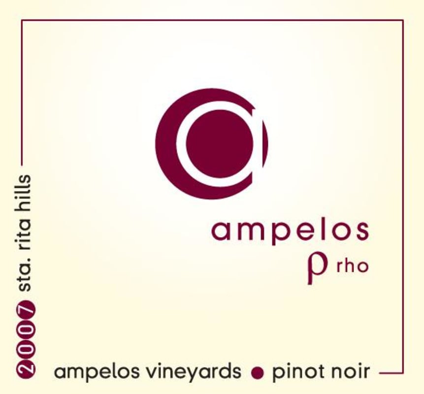 Ampelos Cellars Rho Pinot Noir 2007 Front Label