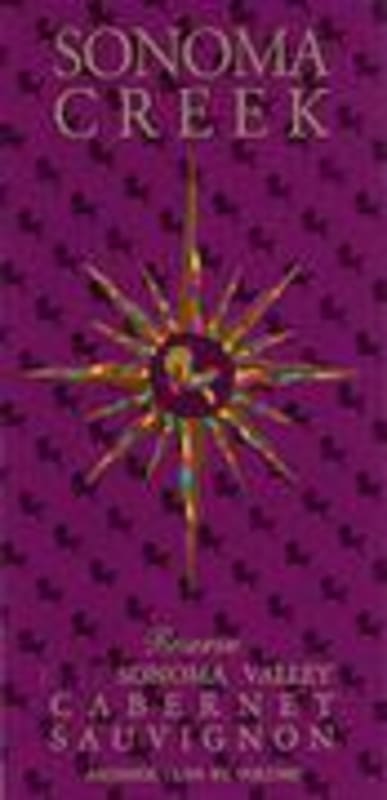 Sonoma Creek Reserve Cabernet Sauvignon 1996 Front Label