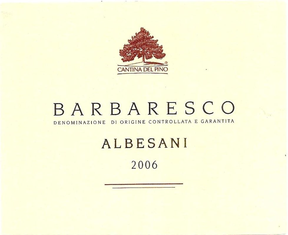 Cantina del Pino Barbaresco Albesani 2006 Front Label