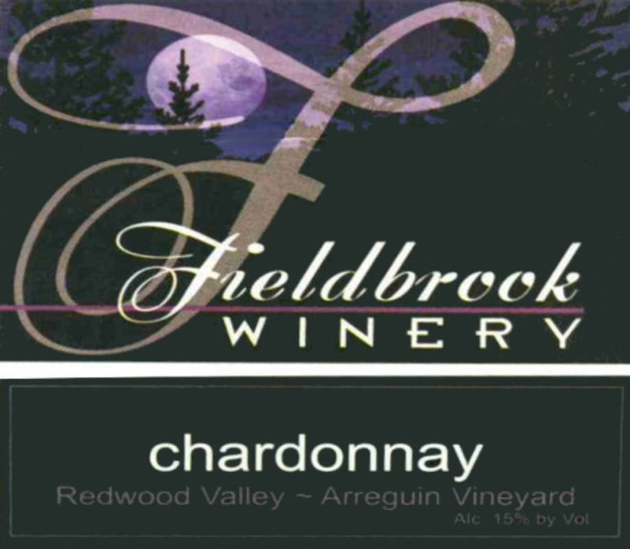 Fieldbrook Winery Arreguin Chardonnay 2015 Front Label