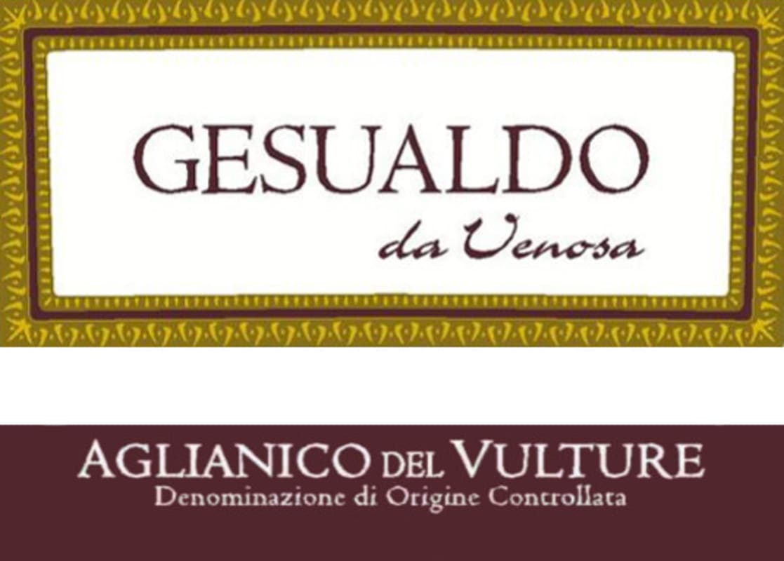 Cantina di Venosa Aglianico del Vulture Gesualdo da Venosa 2011 Front Label