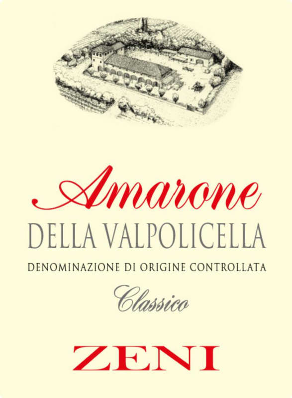 Zeni Amarone della Valpolicella Classico 2009 Front Label