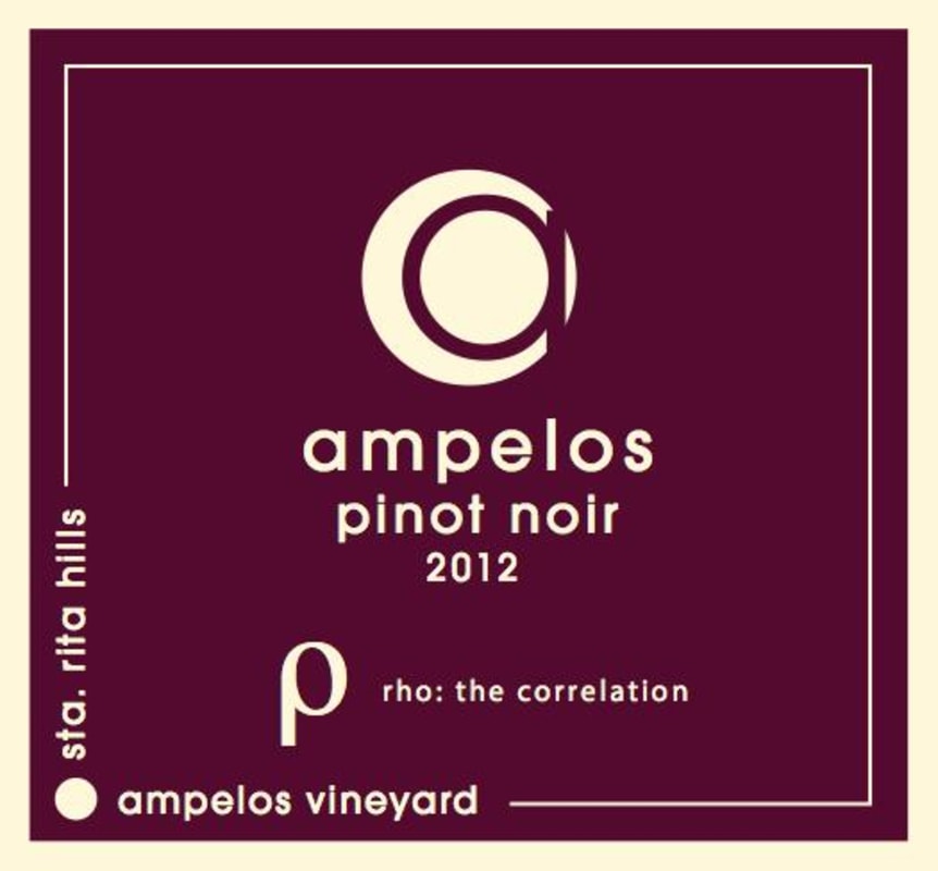 Ampelos Cellars Rho Pinot Noir 2012 Front Label