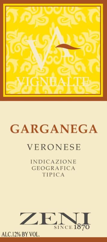 Zeni Vigne Alte Veronese Garganega7 2014 Front Label