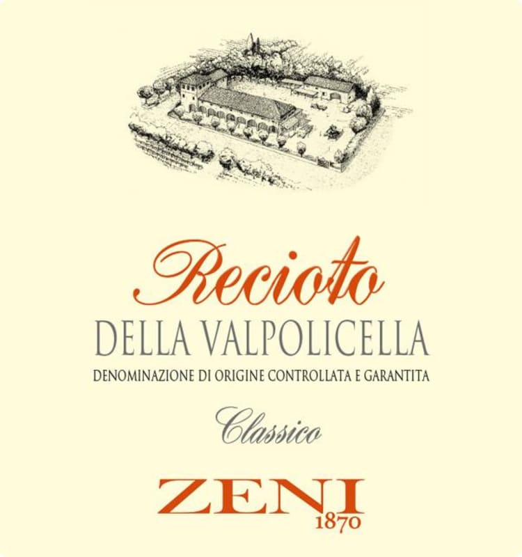 Zeni Recioto Della Valpolicella Classico 2014 Front Label