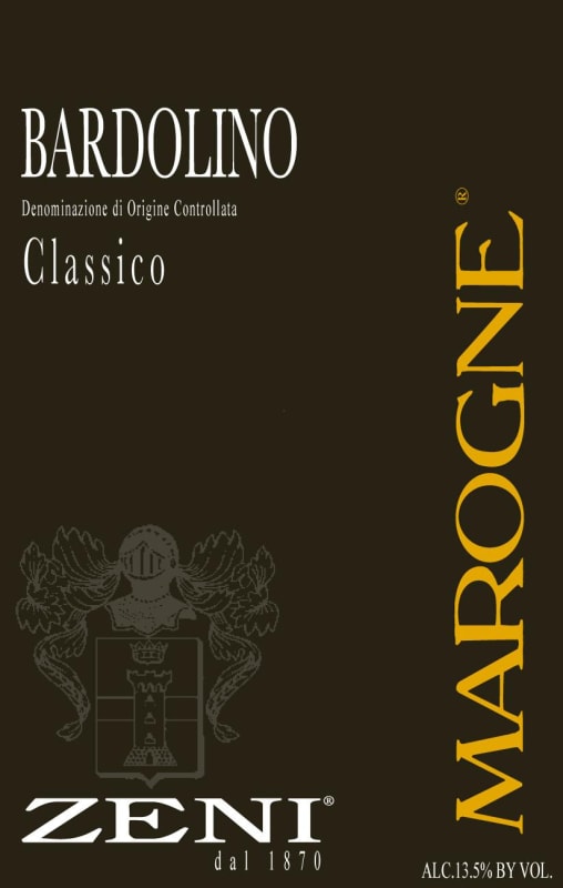 Zeni Marogne Bardolino Classico 2012 Front Label