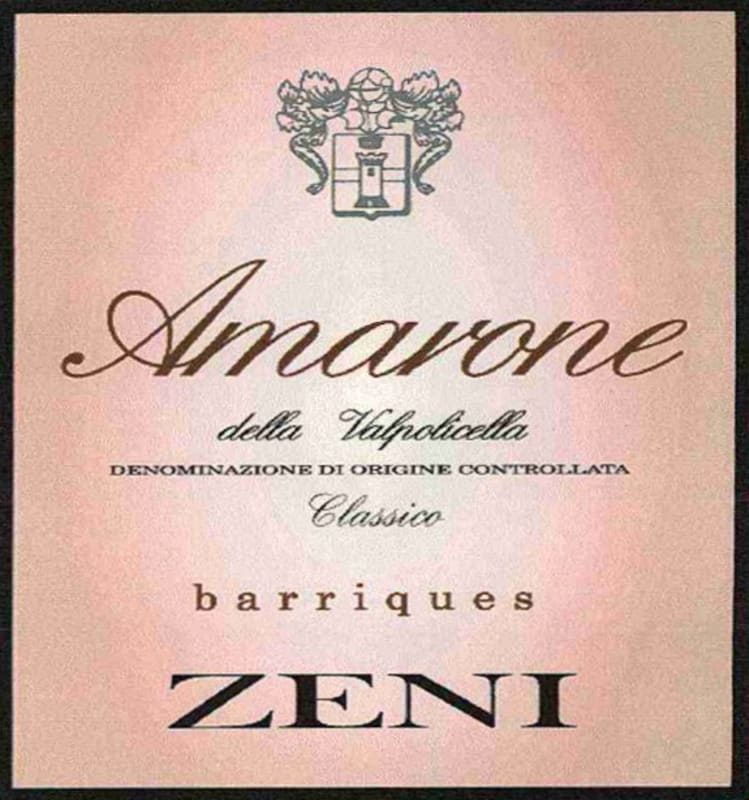 Zeni Amarone della Valpolicella Classico Barriques 2006 Front Label