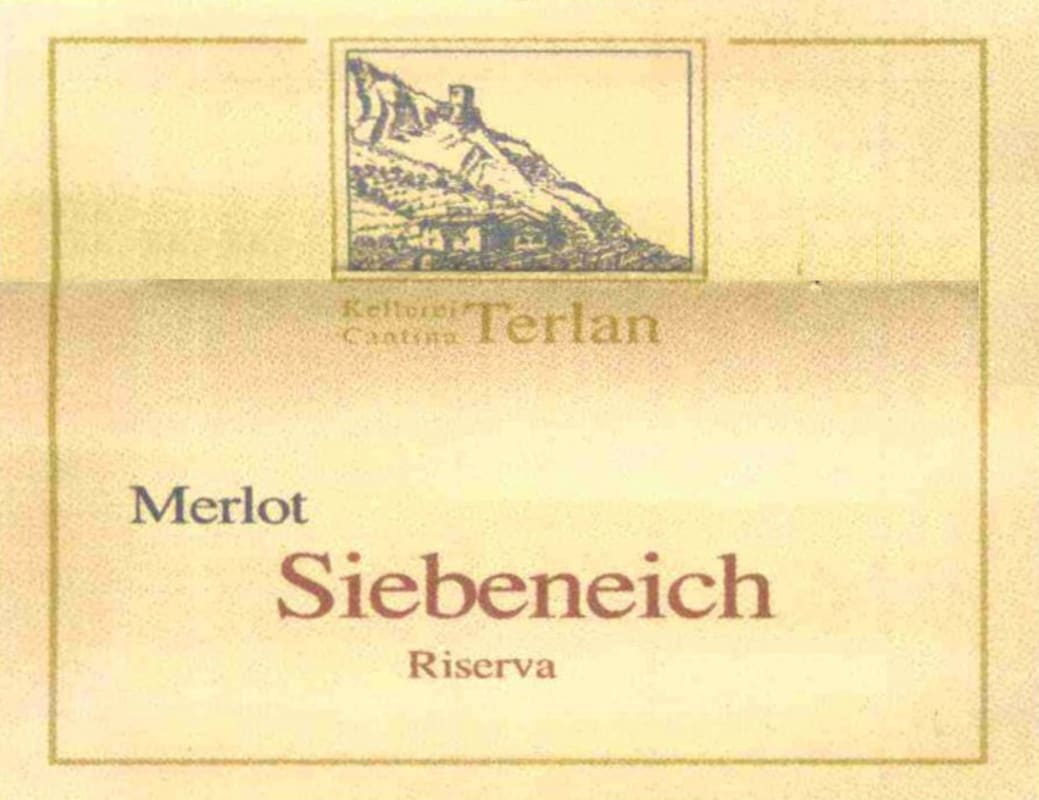 Terlan Alto Adige Siebeneich Riserva Merlot 2010 Front Label