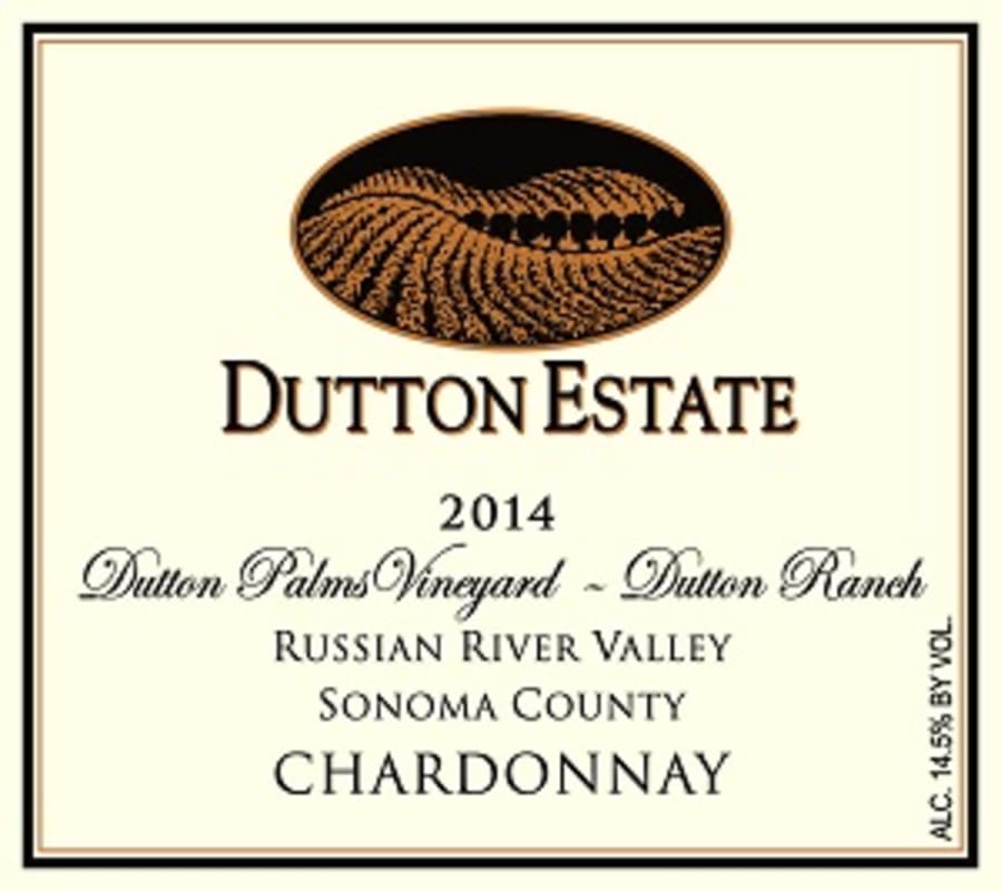 Dutton Estate Dutton Palms Vineyard Chardonnay 2014 Front Label