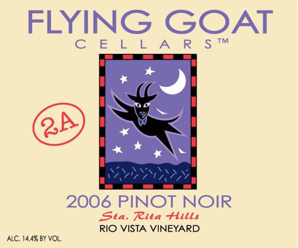 Flying Goat Cellars Rio Vista Vineyard Clone 2A Pinot Noir 2006 Front Label