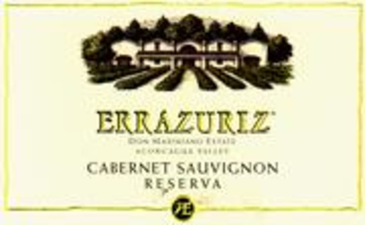 Errazuriz Reserva Cabernet Sauvignon 1997 Front Label