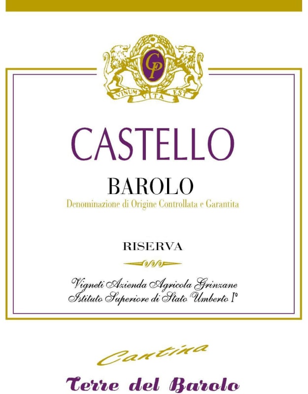 Terre del Barolo Barolo Castello Riserva 2006 Front Label