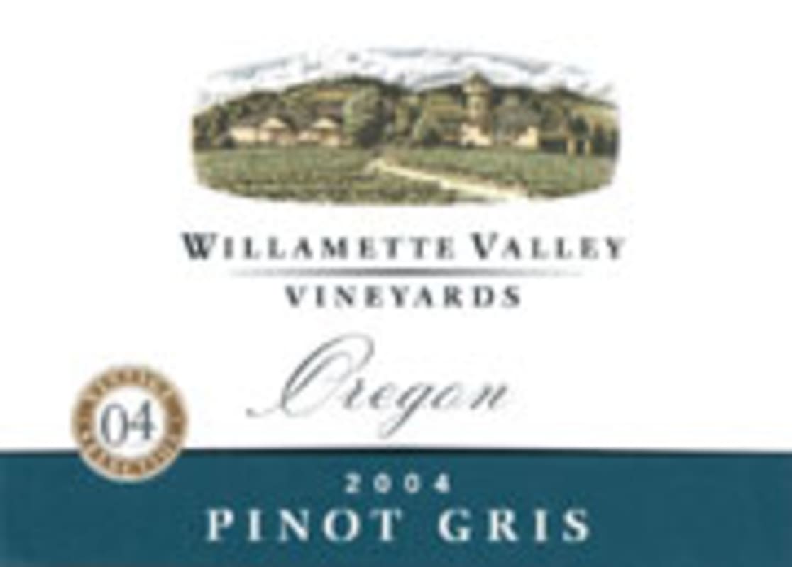 Willamette Valley Vineyards Pinot Gris 2004 Front Label