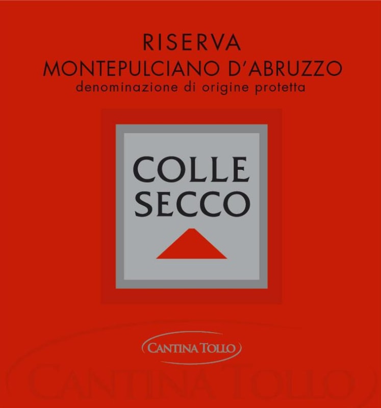 Tollo 'Colle Secco' Montepulciano d'Abruzzo Riserva 2009 Front Label