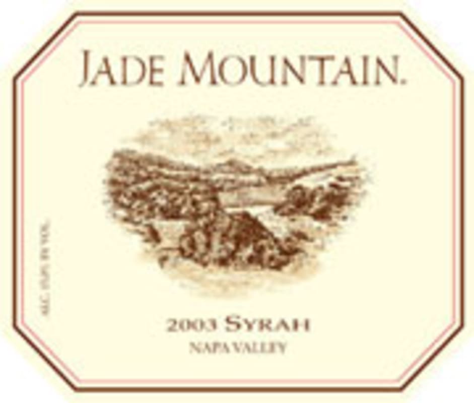 Jade Mountain Syrah 2003 Front Label
