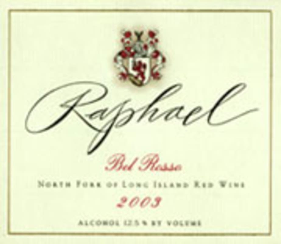 Raphael Bel Rosso 2002 Front Label