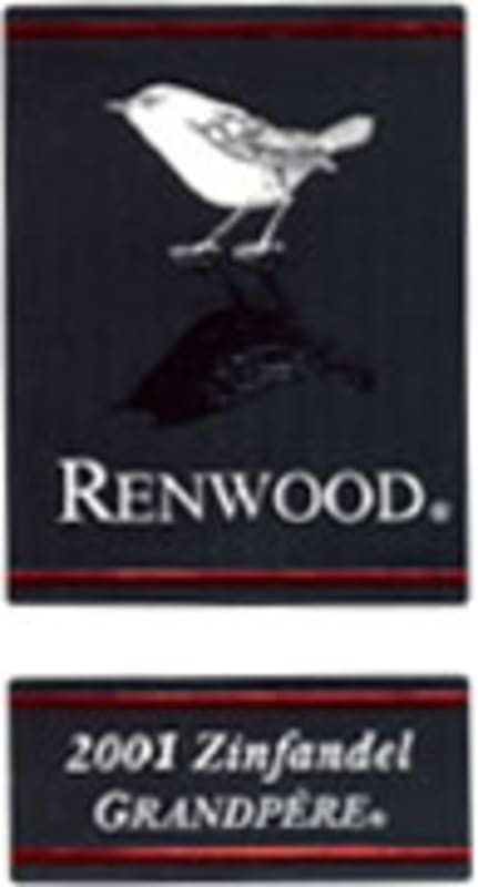 Renwood Grandpere Zinfandel 2001 Front Label