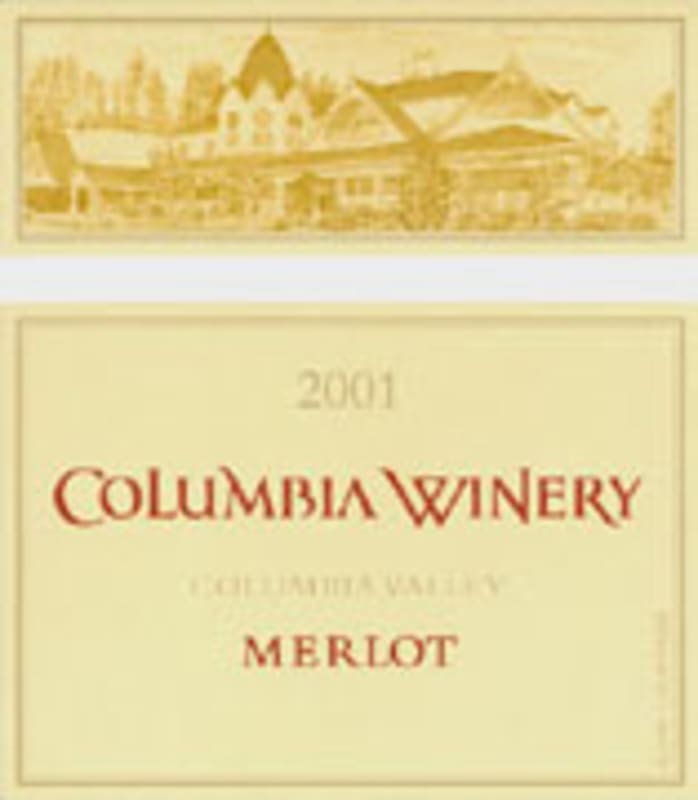Columbia Winery Merlot 2001 Front Label