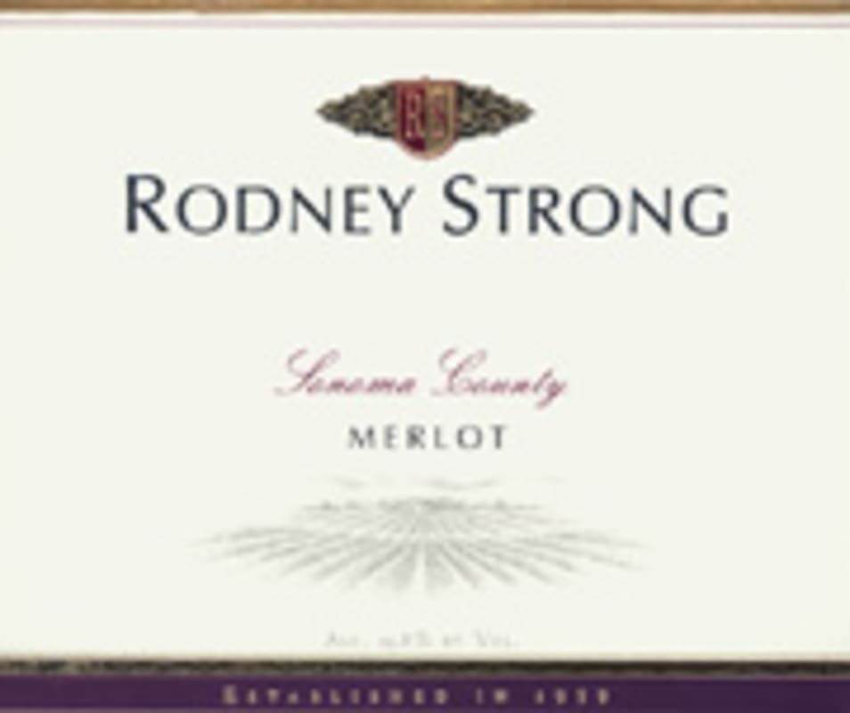 Rodney Strong Sonoma Merlot 2002 Front Label