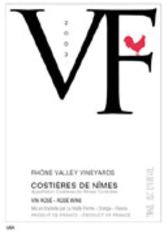 La Vieille Ferme VF Rose Costieres de Nimes 2003 Front Label