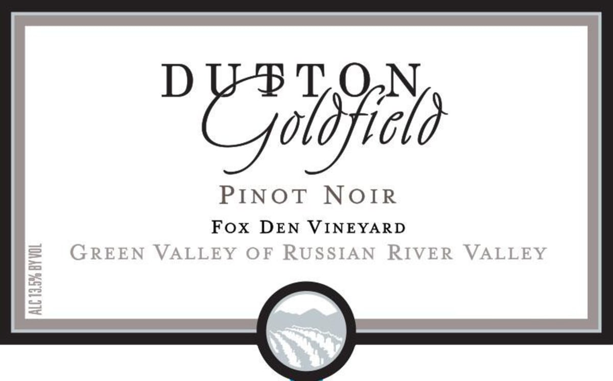 Dutton-Goldfield Fox Den Vineyard Pinot Noir 2013 Front Label