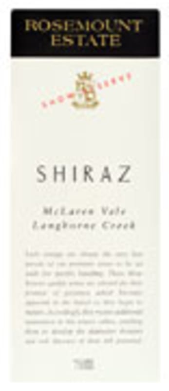 Rosemount Show Reserve Shiraz 2001 Front Label