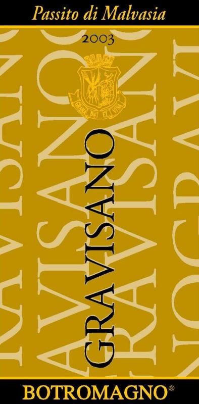 Botromagno Murgia Gravisano Passito di Malvasia Bianco 2003 Front Label