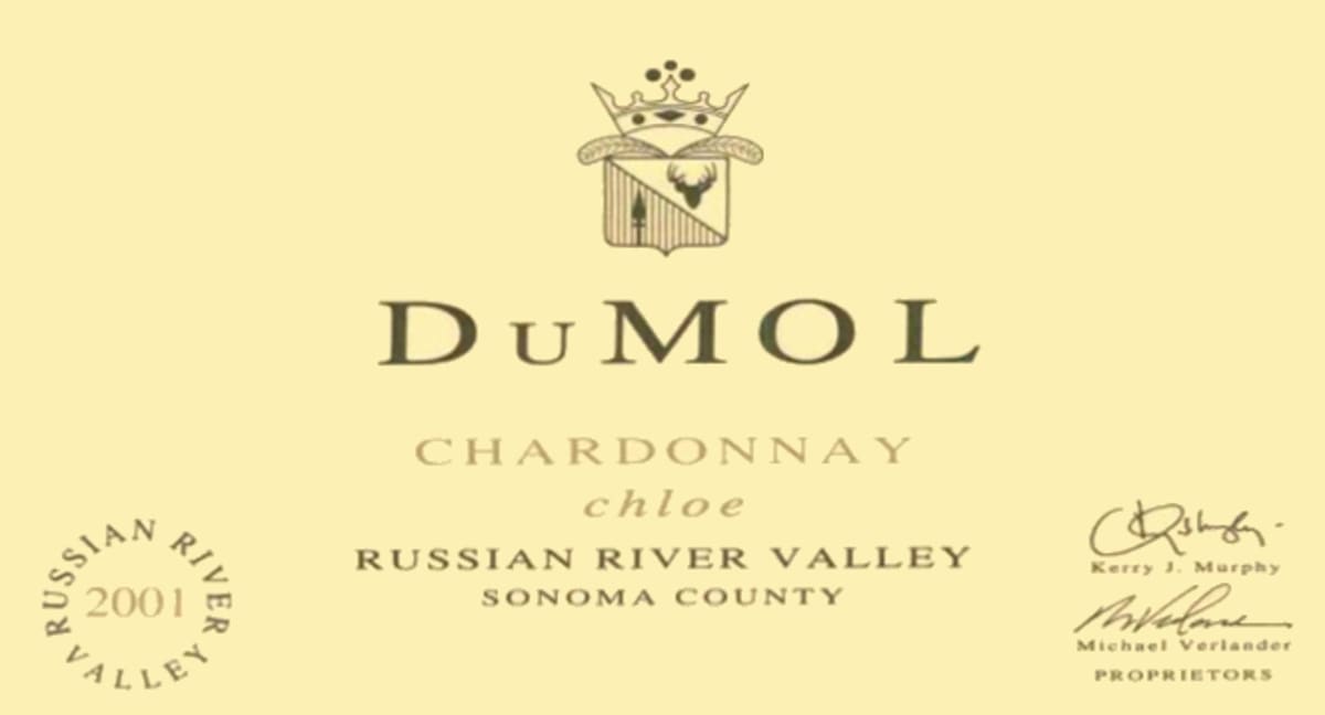 DuMOL Chloe Chardonnay 2001 Front Label