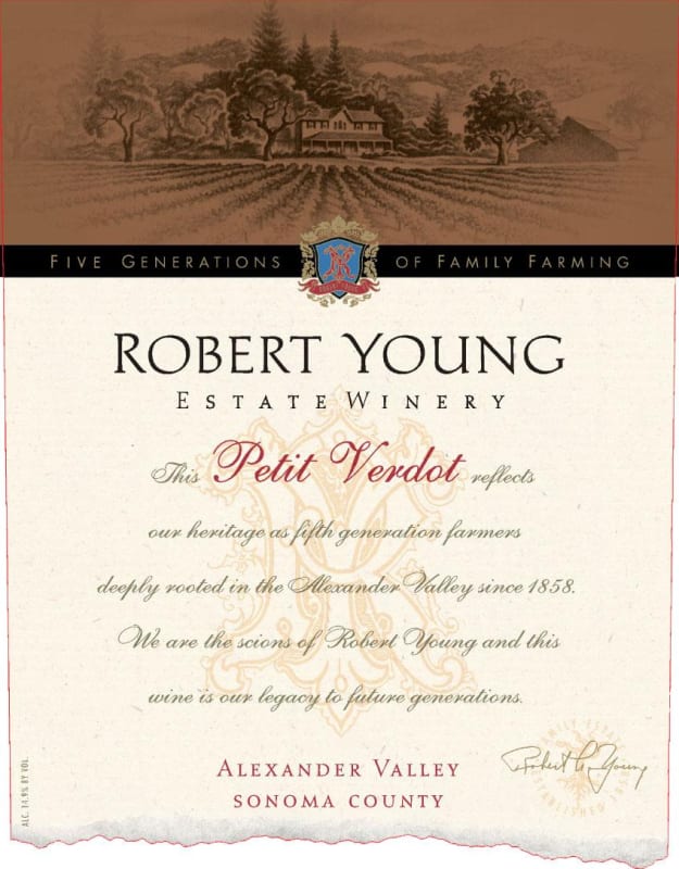 Robert Young Petit Verdot 2013 Front Label