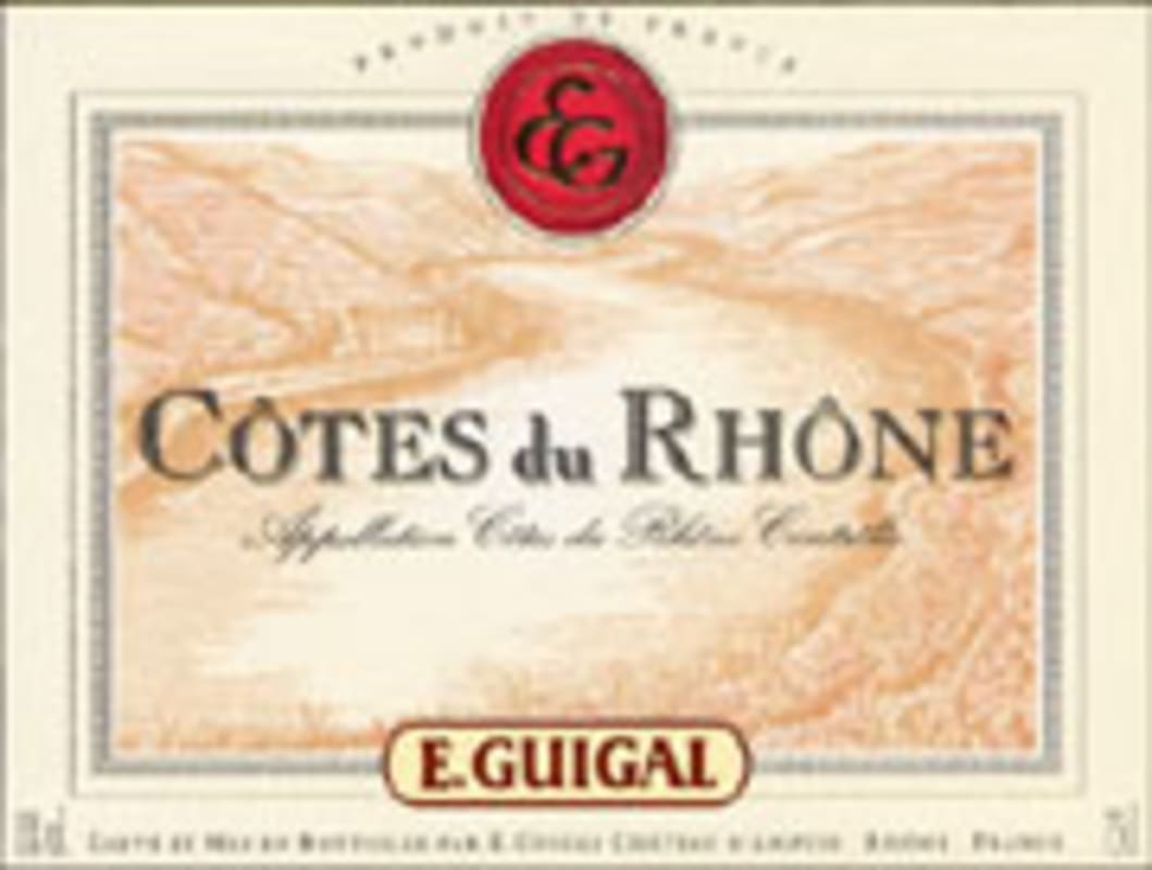 E. Guigal Cotes du Rhone Rouge 2003 Front Label
