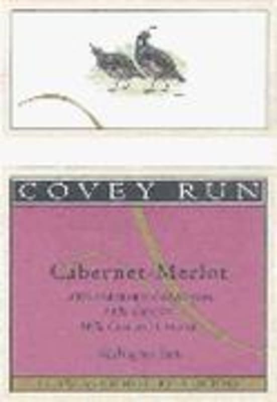 Covey Run Cabernet Merlot 1998 Front Label