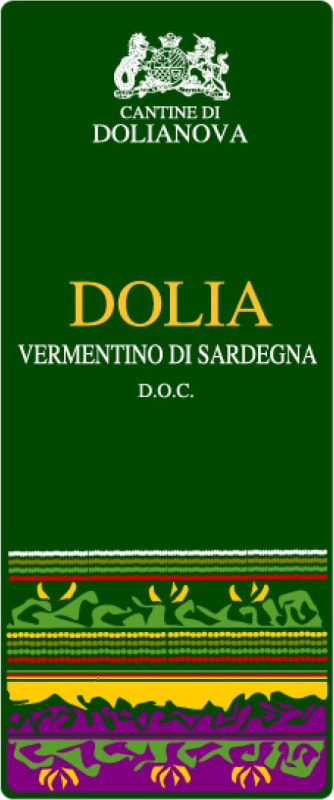Cantine di Dolianova Vermentino di Sardegna Dolia 2012 Front Label